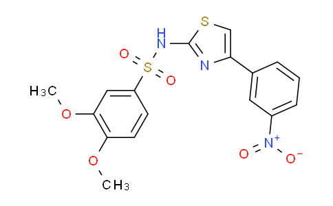 3,4-dimethoxy-N-(4-(3-nitrophenyl)thiazol-2-yl)benzenesulfonamide