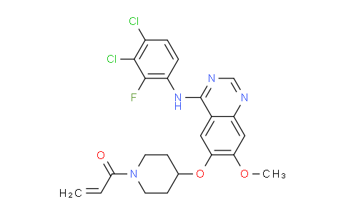 1-(4-((4-((3,4-dichloro-2-fluorophenyl)amino)-7-methoxyquinazolin-6-yl)oxy)piperidin-1-yl)prop-2-en-1-one
