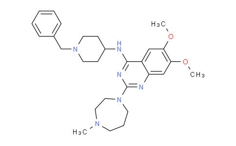 N-(1-benzylpiperidin-4-yl)-6,7-dimethoxy-2-(4-methyl-1,4-diazepan-1-yl)quinazolin-4-amine