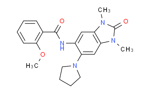 N-(1,3-dimethyl-2-oxo-6-(pyrrolidin-1-yl)-2,3-dihydro-1H-benzo[d]imidazol-5-yl)-2-methoxybenzamide