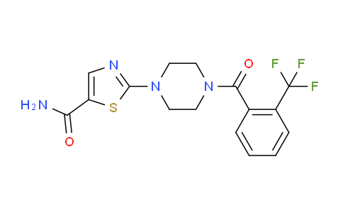 2-(4-(2-(trifluoromethyl)benzoyl)piperazin-1-yl)thiazole-5-carboxamide