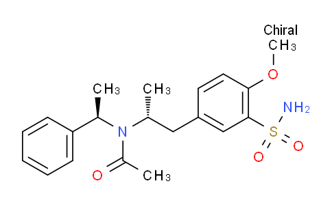 N-((R)-1-(4-methoxy-3-sulfamoylphenyl)propan-2-yl)-N-((R)-1-phenylethyl)acetamide