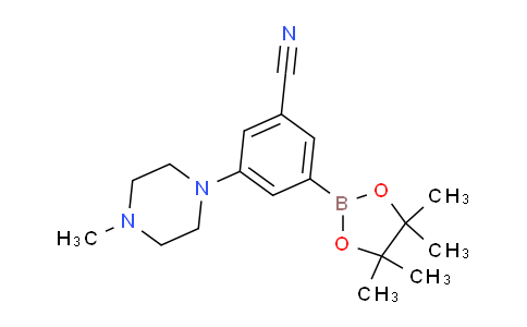 3-(4-methylpiperazin-1-yl)-5-(4,4,5,5-tetramethyl-1,3,2-dioxaborolan-2-yl)benzonitrile