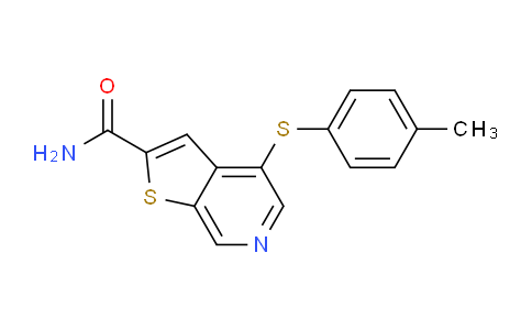 SL10169 | 251992-66-2 | 4-[(4-甲基苯基)硫基]噻吩并[2,3-C]吡啶-2-甲酰胺