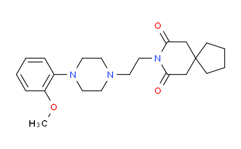 SL12780 | 21102-95-4 | 8-(2-(4-(2-methoxyphenyl)piperazin-1-yl)ethyl)-8-azaspiro[4.5]decane-7,9-dione