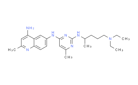 SL12822 | 733767-34-5 | N6-[2-[[4-(二乙基氨基)-1-甲基丁基]氨基]-6-甲基-4-嘧啶基]-2-甲基-4,6-喹啉二胺