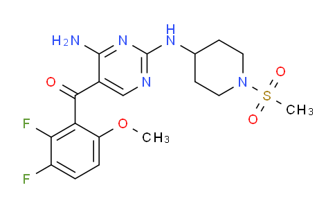 SL12855 | 741713-40-6 | [4-氨基-2-[(1-甲磺酰基哌啶-4-基)氨基]嘧啶-5-基](2,3-二氟-6-甲氧基苯基)甲酮