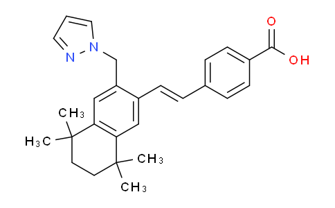 SL12903 | 410528-02-8 | 4-[(1E)-2-[5,6,7,8-四氢-5,5,8,8-四甲基-3-(1H-吡唑-1-基甲基)-2-萘基]乙烯基]苯甲酸
