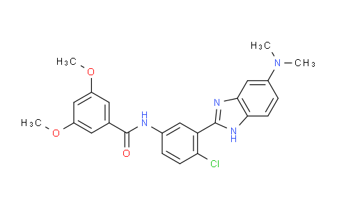 SL12915 | 496794-70-8 | N-[4-氯-3-[5-(二甲基氨基)-1H-苯并咪唑-2-基]苯基]-3,5-二甲氧基苯甲酰胺