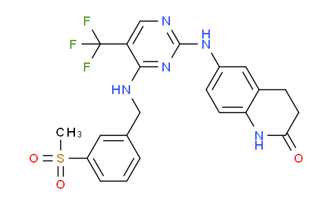 SL12928 | 869288-64-2 | 6-[(4-((3-(甲磺酰基)苄基)氨基)-5-三氟甲基嘧啶-2-基)氨基]-3,4-二氢-1H-喹啉-2-酮