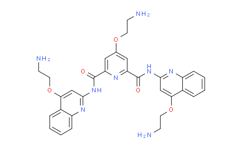 SL12930 | 1085412-37-8 | 4-(2-氨基乙氧基)-N2,N6-二[4-(2-氨基乙氧基)-2-喹啉基]-2,6-吡啶二甲酰胺