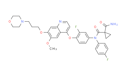 SL12961 | 849217-64-7 | N-[3-氟-4-[[6-甲氧基-7-[[3-(吗啉-4-基)丙基]氧]喹啉-4-基]氧]苯基]-N'-(4-氟苯基)环丙烷-1,1-二甲酰胺