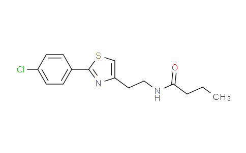 SL12978 | 932986-18-0 | N-(2-(2-(4-chlorophenyl)thiazol-4-yl)ethyl)butyramide