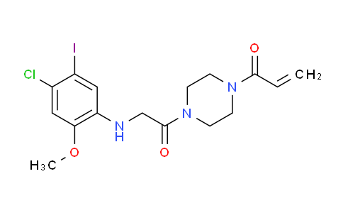 SL13186 | 1469337-92-5 | 1-(4-(2-(4-chloro-5-iodo-2-methoxyphenylamino)acetyl)piperazin-1-yl)prop-2-en-1-one