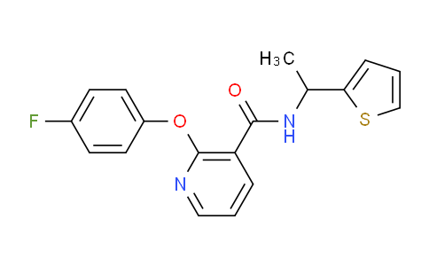 SL13491 | 214765-91-0 | 2-(4-fluorophenoxy)-N-(1-(thiophen-2-yl)ethyl)nicotinamide