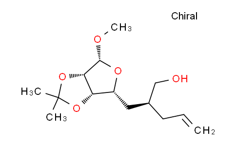 SL13522 | 180776-29-8 | (S)-2-(((3aS,4R,6R,6aS)-6-methoxy-2,2-dimethyltetrahydrofuro[3,4-d][1,3]dioxol-4-yl)methyl)pent-4-en-1-ol