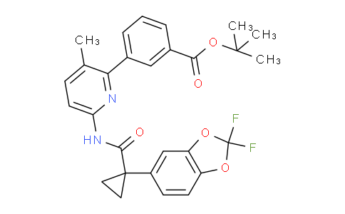 1160221-25-9 | tert-butyl 3-(6-(1-(2,2-difluorobenzo[d][1,3]dioxol-5-yl)cyclopropanecarboxamido)-3-methylpyridin-2-yl)benzoate