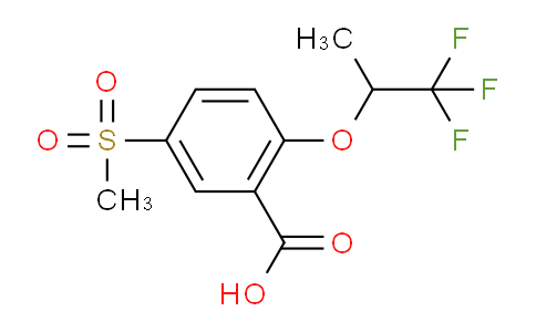 845616-73-1 | 5-甲基磺酰基-2-(2,2,2-三氟-1-甲基乙氧基)苯甲酸