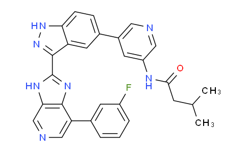 1467093-03-3 | N-(5-(3-(7-(3-Fluorophenyl)-3H-imidazo[4,5-c]pyridin-2-yl)-1H-indazol-5-yl)pyridin-3-yl)-3-methylbutanamide