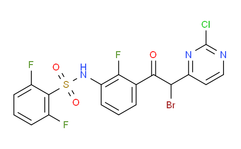 1622082-84-1 | N-[3-[2-bromo-2-(2-chloropyrimidin-4-yl)acetyl]-2-fluorophenyl]-2,6-difluorobenzenesulfonamide