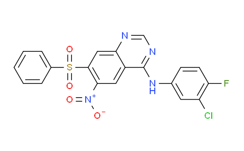 945553-94-6 | 7-(benzenesulfonyl)-N-(3-chloro-4-fluorophenyl)-6-nitroquinazolin-4-amine