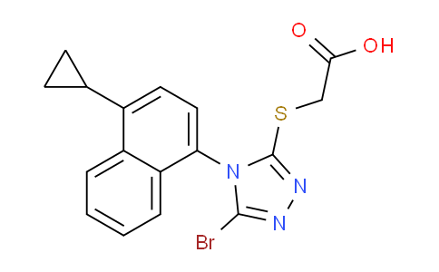 878672-00-5 | 2-(5-bromo-4-(4-cyclopropylnaphthalen-1-yl)-4H-1,2,4-triazol-3-ylthio)acetic acid(Lesinurad (RDEA594))