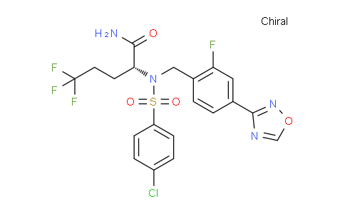 1146699-66-2 | (2R)-2-[(4-Chlorphenyl)sulfonyl-[[2-fluor-4-(1,2,4-oxadiazol-3-yl)phenyl]methyl]amino]-5,5,5-trifluorpentanamid