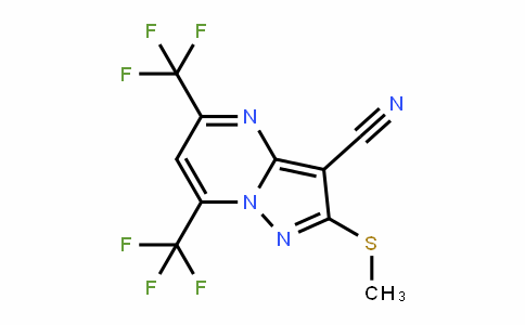 174842-48-9 | 5,7-Bis(trifluoromethyl)-3-cyano-2-(methylthio)pyrazolo[1,5-a]pyrimidine