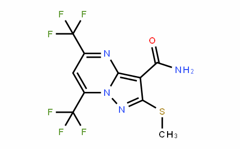 175203-36-8 | 5,7-Bis(trifluoromethyl)-2-(methylthio)pyrazolo[1,5-a]pyrimidine-3-carboxamide