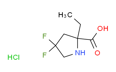 1823330-58-0 | 2-ethyl-4,4-difluoropyrrolidine-2-carboxylic acid hydrochloride