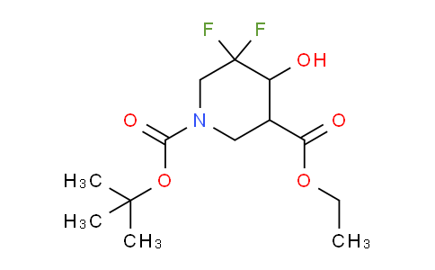 1356338-61-8 | 1-tert-butyl 3-ethyl 5,5-difluoro-4-hydroxypiperidine-1,3-dicarboxylate