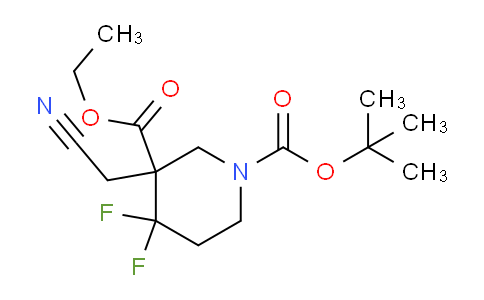 1334417-56-9 | 1-tert-butyl 3-ethyl 3-(cyanomethyl)-4,4-difluoropiperidine-1,3-dicarboxylate