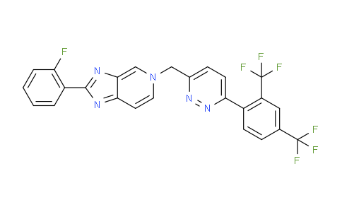 OF26394 | 1000787-75-6 | 5-((6-(2,4-bis(trifluoromethyl)phenyl)pyridazin-3-yl)methyl)-2-(2-fluorophenyl)-5H-imidazo[4,5-c]pyridine