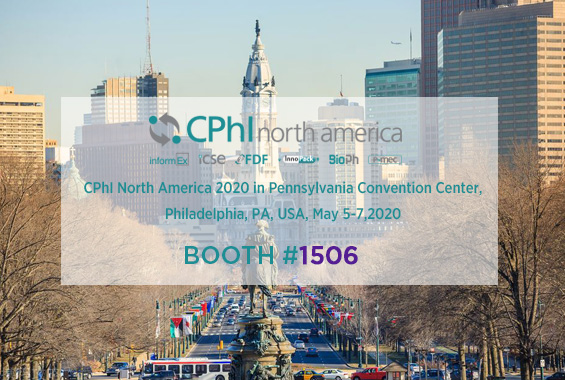 CPhI North America 2020 in Philadelphia USA Booth#1506 CPhI North America 2020 in Philadelphia USA Booth#1506