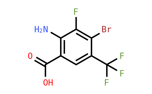 HF16651 | 2134633-62-6 | 2-Amino-4-bromo-3-fluoro-5-(trifluoromethyl)benzoic acid