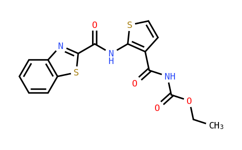 Ethyl N-[2-(1,3-benzothiazole-2-carbonylamino)thiophene-3-carbonyl]carbamate