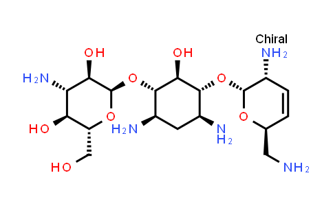 (2S,3R,4S,5S,6R)-4-amino-2-(((1S,2S,3R,4S,6R)-4,6-diamino-3-(((2R,3R,6S)-3-amino-6-(aminomethyl)-3,6-dihydro-2H-pyran-2-yl)oxy)-2-hydroxycyclohexyl)oxy)-6-(hydroxymethyl)tetrahydro-2H-pyran-3,5-diol