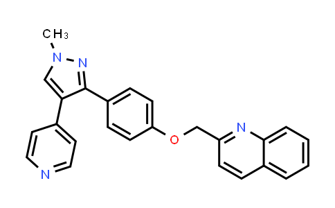 2-[[4-(1-methyl-4-pyridin-4-ylpyrazol-3-yl)phenoxy]methyl]quinoline