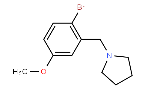 HB11417 | 1394291-43-0 | 1-[(2-Bromo-5-methoxyphenyl)methyl]pyrrolidine