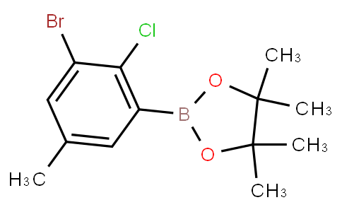 HC10566 | 2-(3-Bromo-2-chloro-5-methylphenyl)-4,4,5,5-tetramethyl-1,3,2-dioxaborolane
