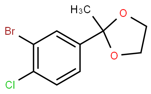 HC10730 | 2221812-04-8 | 2-(3-Bromo-4-chlorophenyl)-2-methyl-1,3-dioxolane