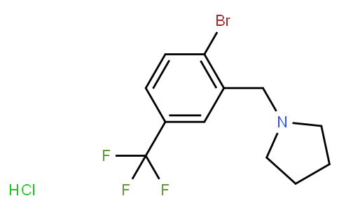 HF12583 | 1394291-33-8 | 1-[[2-Bromo-5-(trifluoromethyl)phenyl]methyl]-pyrrolidine hydrochloride