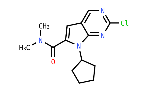 2-Chloro-7-cyclopentyl-N,N-dimethyl-H-pyrrolo[2,3-d]pyrimidine-6-carboxamide