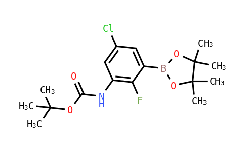 Carbamic acid, N-[5-chloro-2-fluoro-3-(4,4,5,5-tetramethyl-1,3,2-dioxaborolan-2-YL)phenyl]-, 1,1-dimethylethyl ester