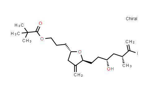 3-((2S,5S)-5-((3R,5R)-3-Hydroxy-6-iodo-5-methylhept-6-enyl)-4-methylenetetrahydrofuran-2-yl)propyl pivalate