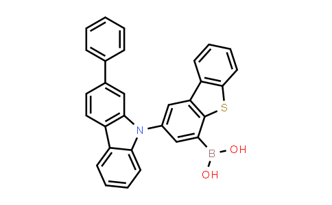 2-(2-Phenyl-9H-carbazol-9-yl)dibenzo[b,d]thiophen-4-yl boronic acid