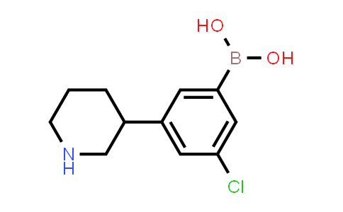 3-(Piperidin-3-yl)-5-chlorophenylboronic acid