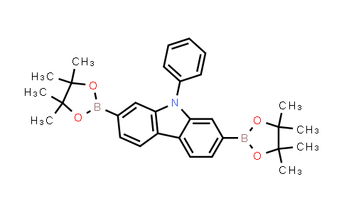 BN0355 | 1035631-57-2 | 9-Phenyl-2,7-bis(4,4,5,5-tetramethyl-1,3,2-dioxaborolan-2-yl)-9H-carbazole