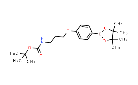 4-(3-(叔-丁氧基羰基氨基)丙氧基)苯基硼酸频呢醇