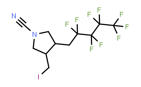 N-Cyano-3-(iodomethyl)-4-(1H,1H-nonafluoropentyl)-pyrrolidine